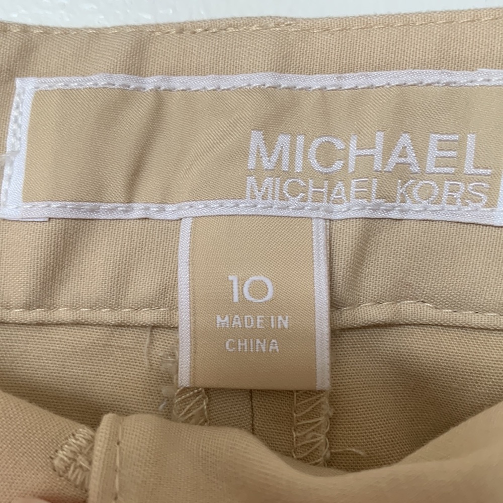 MICHAEL KORS Beige Khaki Straight Leg Capri Pants Size 10 - Picture 8 of 17